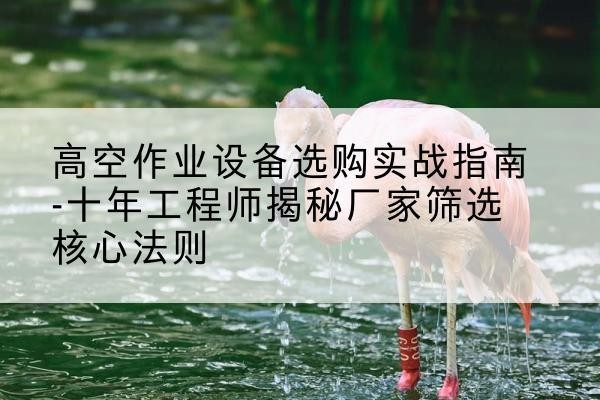 高邮剪叉式升降机厂家-高空作业设备选购实战指南-十年工程师揭秘厂家筛选核心法则