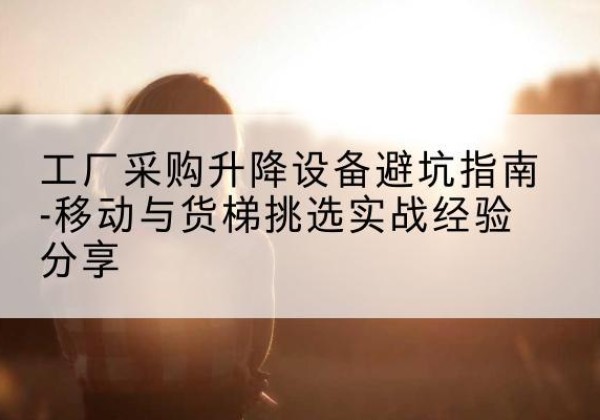 高邮移动式升降机怎么选-工厂采购升降设备避坑指南-移动与货梯挑选实战经验分享