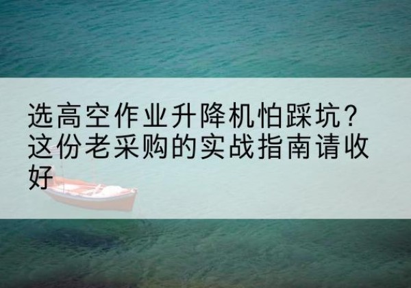高邮高空作业升降机厂家推荐-选高空作业升降机怕踩坑？这份老采购的实战指南请收好